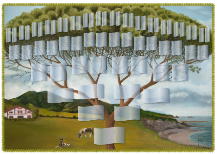 Arbre illustr 6 gnrations Pin Maritime